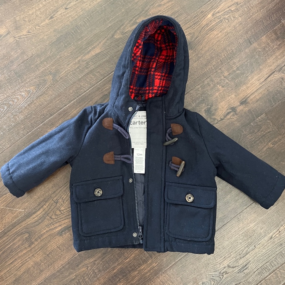 Carter's Dark Blue Hooded Puffer Jacket